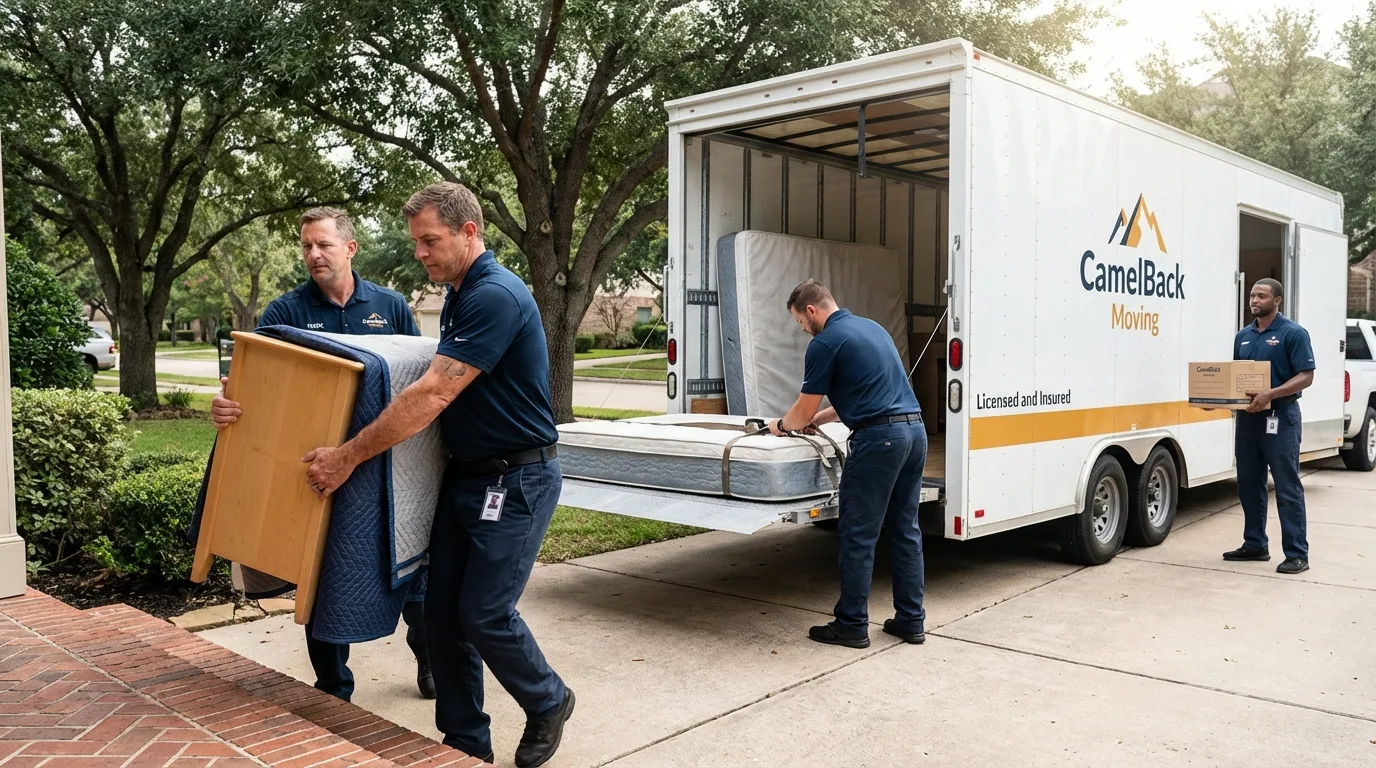 Crew loading residential truck for cross-state move from Lake Katrine, NY
