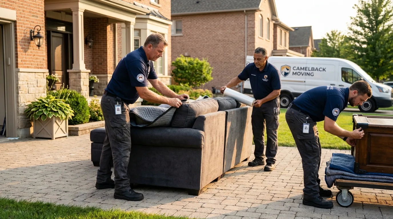 Large estate moving crew wrapping furniture in Lake Katrine, NY